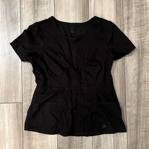 JAANUU Scrub Top, Black - Size M